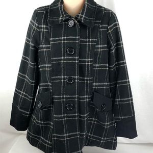 Lull black with beige and white pinstripes ,